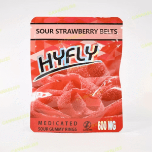 hyfly gummies sour strawberry belts